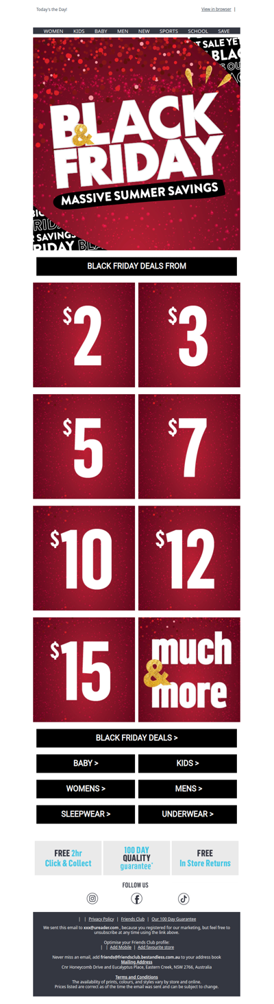 Black Friday from $2 🤩