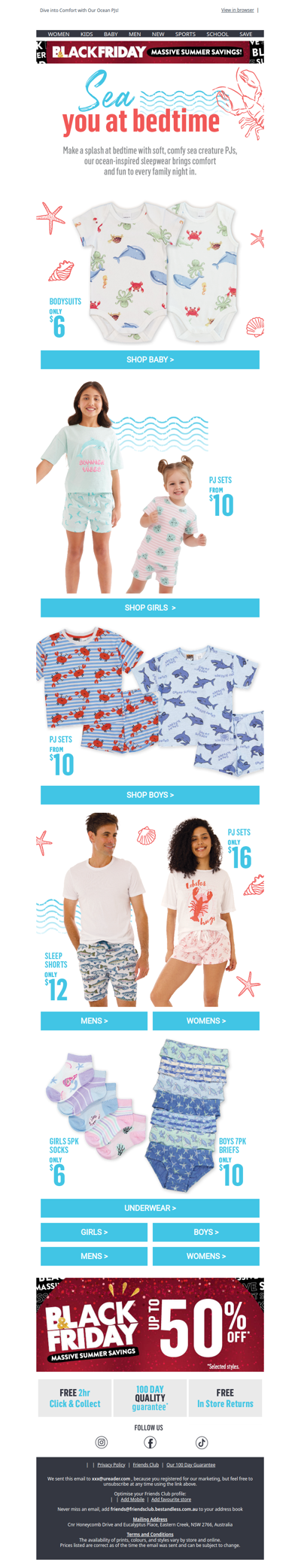 Sea-sonal Sleepwear for the Whole Family 🐠