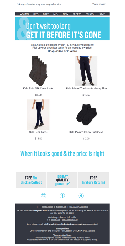 You left something worth wearing behind