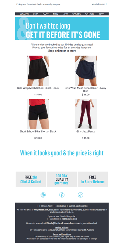 You left something worth wearing behind