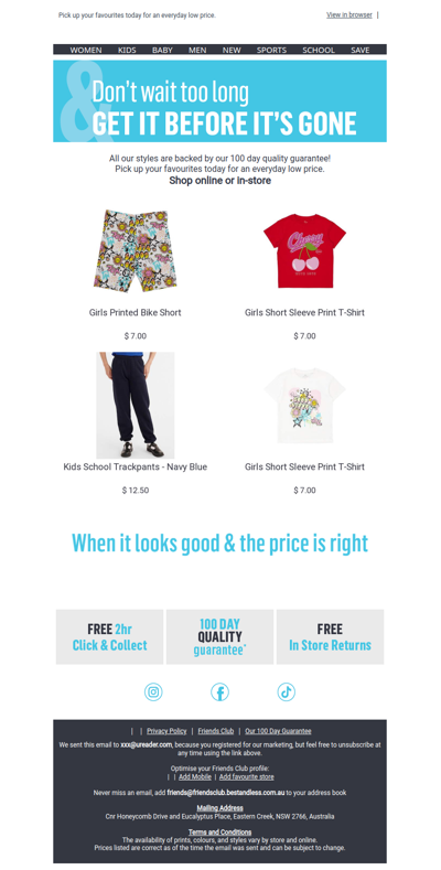 You left something worth wearing behind