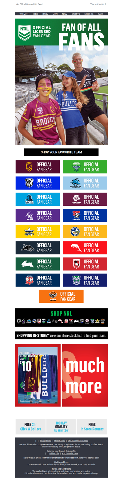 Get Official Licensed NRL Gear!