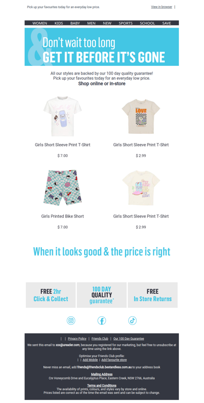 You left something worth wearing behind