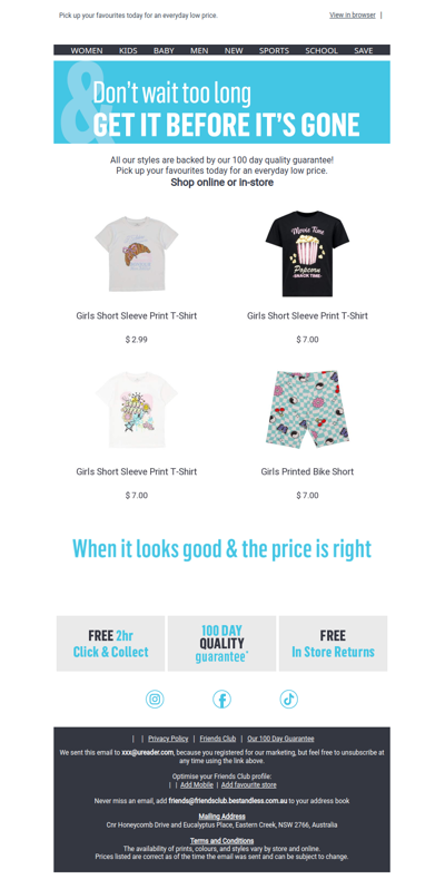 You left something worth wearing behind