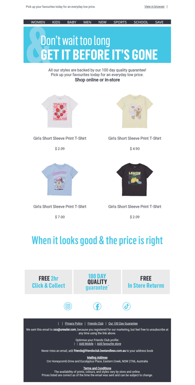 You left something worth wearing behind