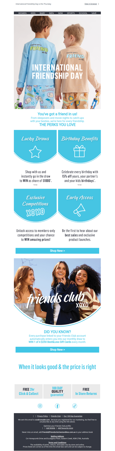 Take advantage of your Friends Club Benefits