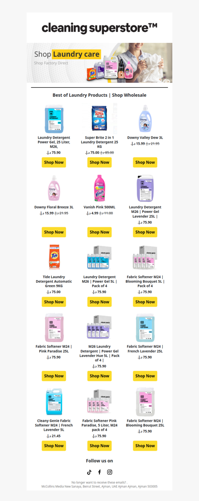 Shop Wholesale and save over 30% on Cleaning supplies