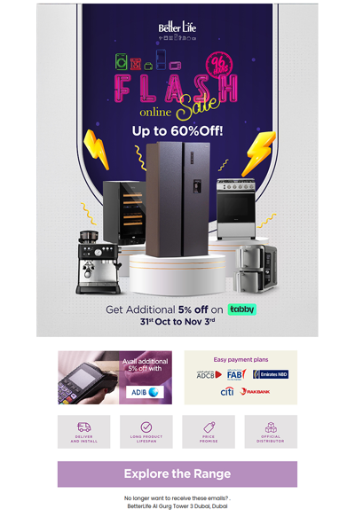 Flash online sale up to 60% off