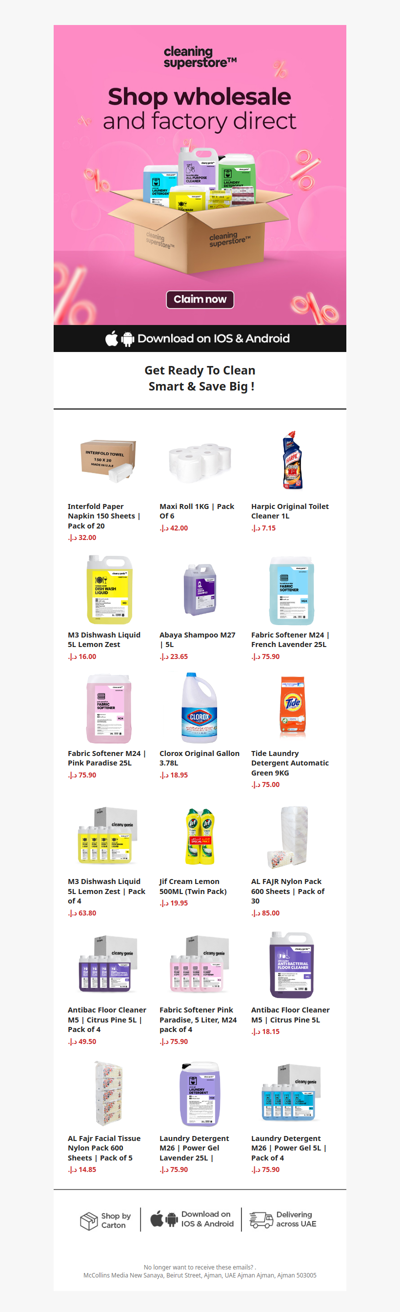 Cleaning Supplies - Factory Direct ! Save BIG!!