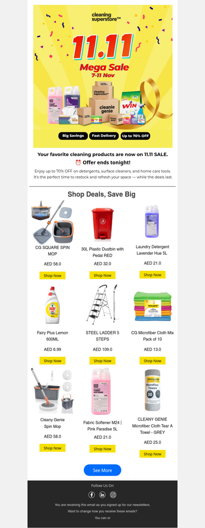 11.11 MEGA SALE is LIVE 🎉 Up to 70% OFF — Today Only!