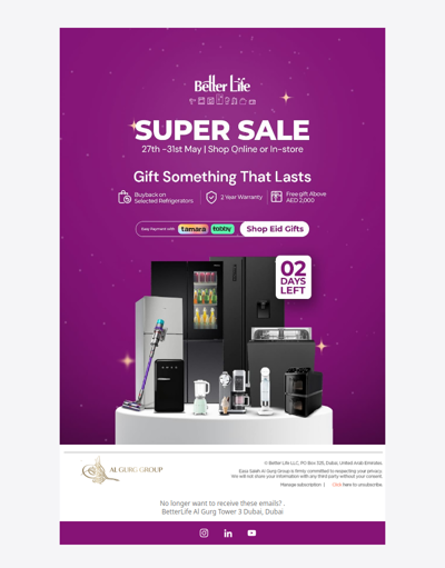 Don't miss it — 2 days left at Better Life Super Sale