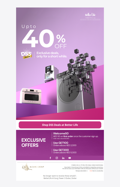 DSS Special: Up to 40% OFF at Better Life!