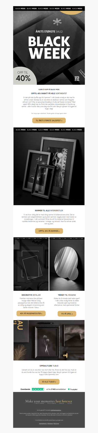 BLACK WEEK | Opptil 40% på hele sortimentet! ✨