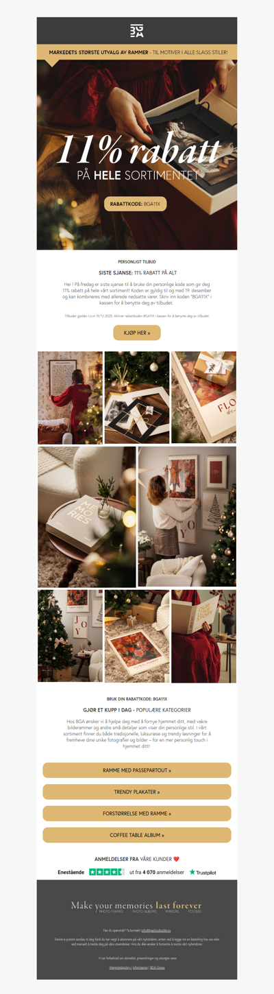 Siste sjanse - 11% rabatt på HELE sortimentet! ✨