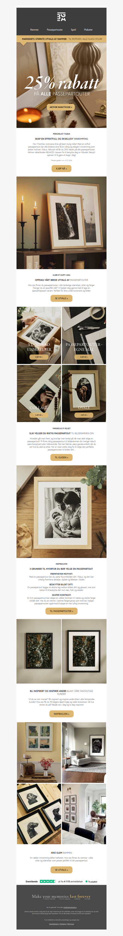 25% rabatt på elegante passepartouter i dag! ✨