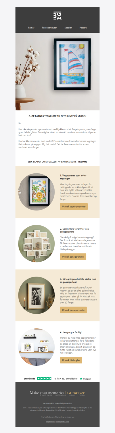 Barnas kunstverk fortjener en ramme 🎨