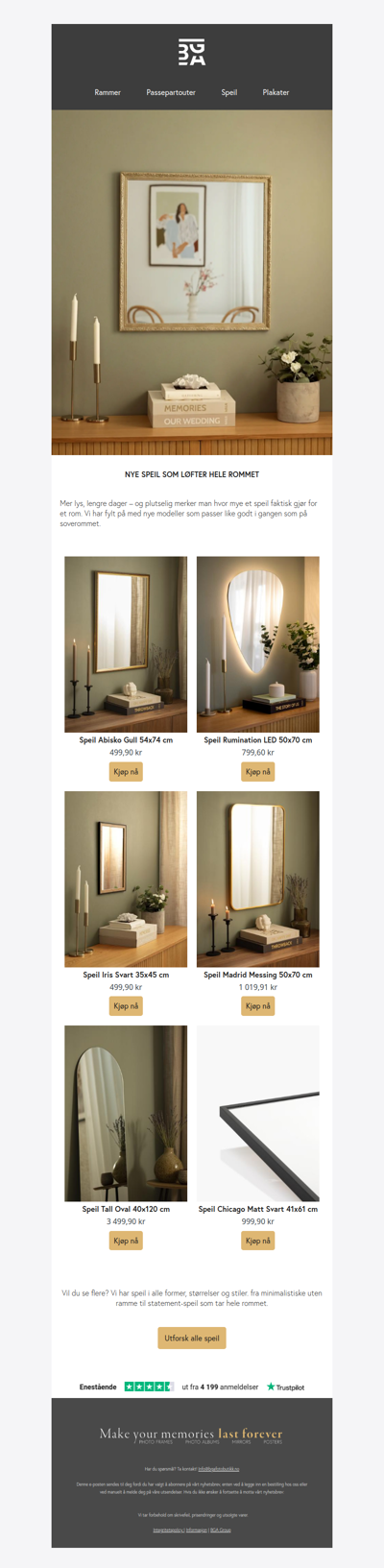 Nye speil, hvilken er din favoritt?