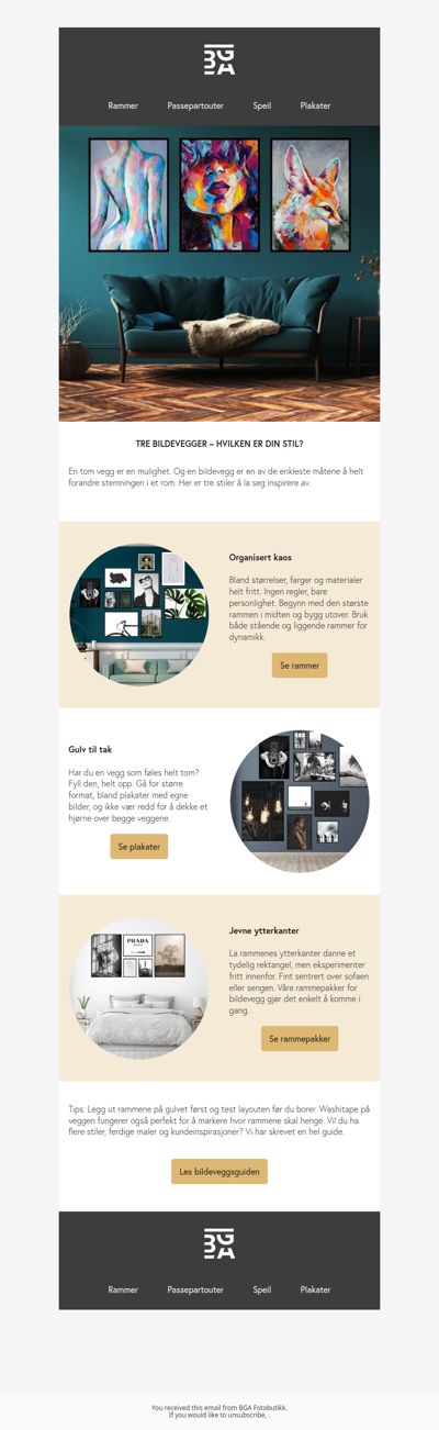 Veggen din ser litt tom ut, eller?