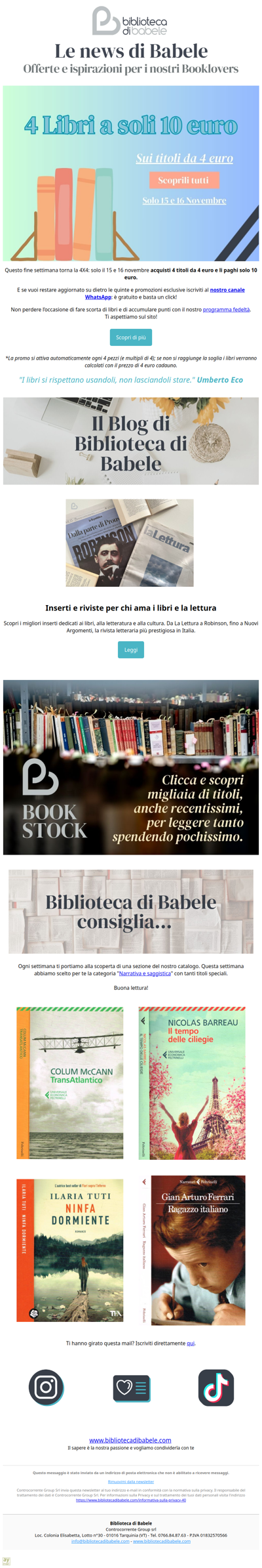 4 libri a soli 10 euro!