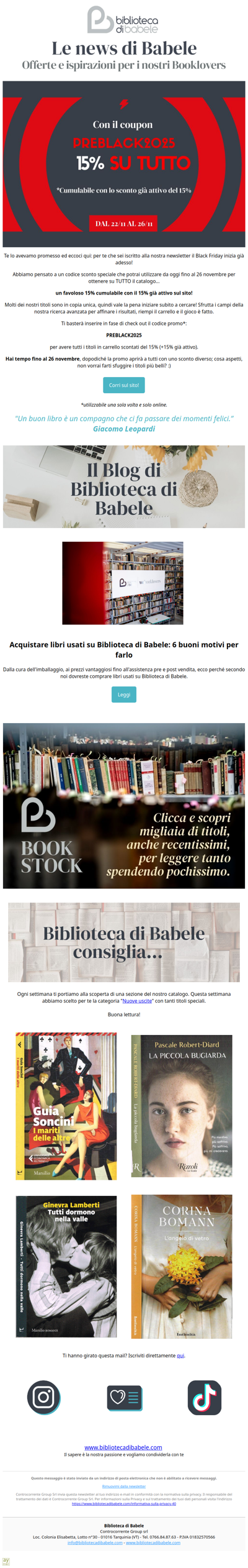 [Super promo] Per te il Black Friday inizia ORA!