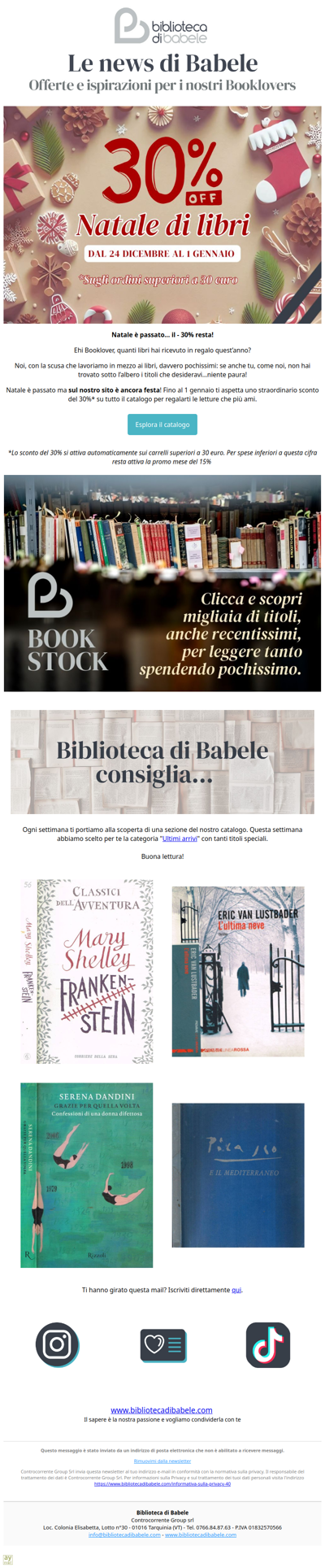 Natale è passato, il 30% di sconto non ancora!