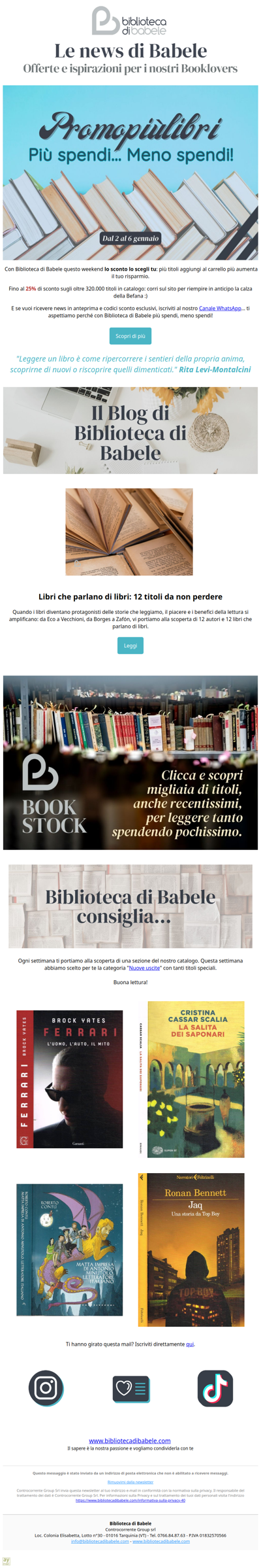 Più spendi meno spendi: fino al 25% su tutto il catalogo