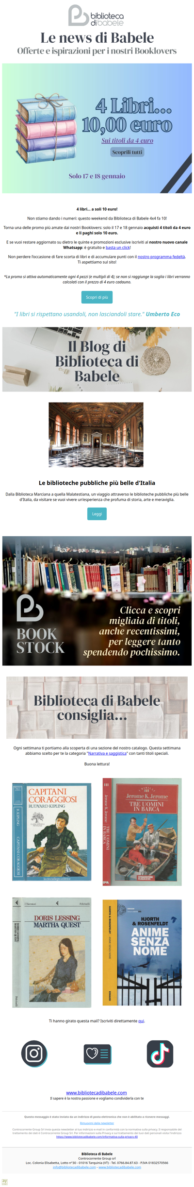 4 libri a soli 10 euro!