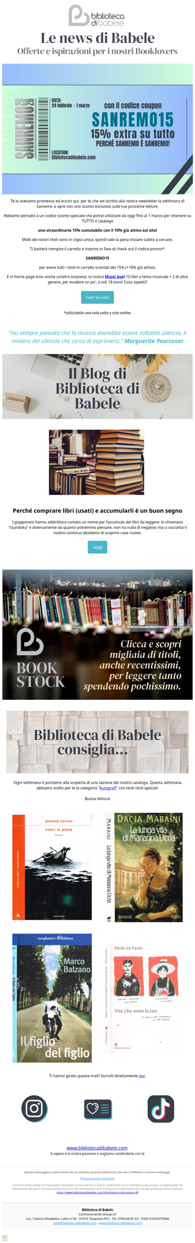 [Super promo] Extra sconto sanremese!