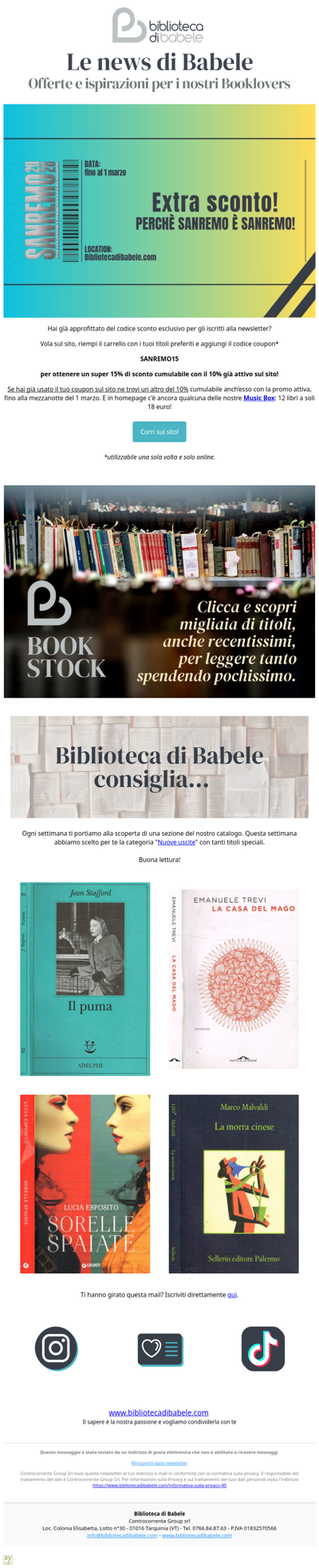 La promo sta per terminare: usa il codice sconto esclusivo per te!