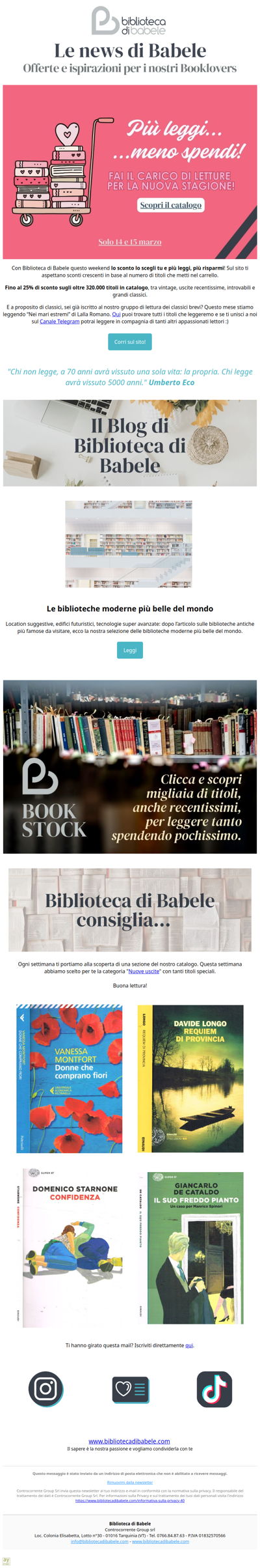 Fino al 25% su tutto!