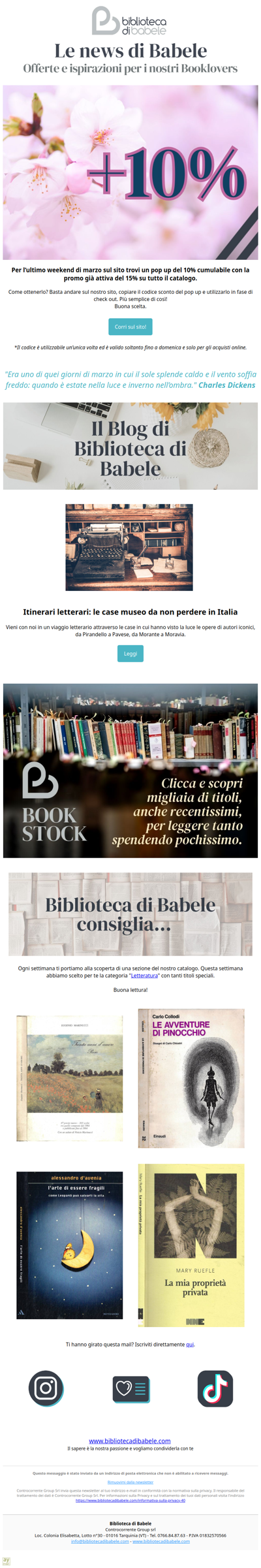 Extra sconto su tutto il catalogo!