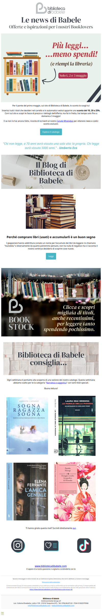 Fino al 25% su tutto!