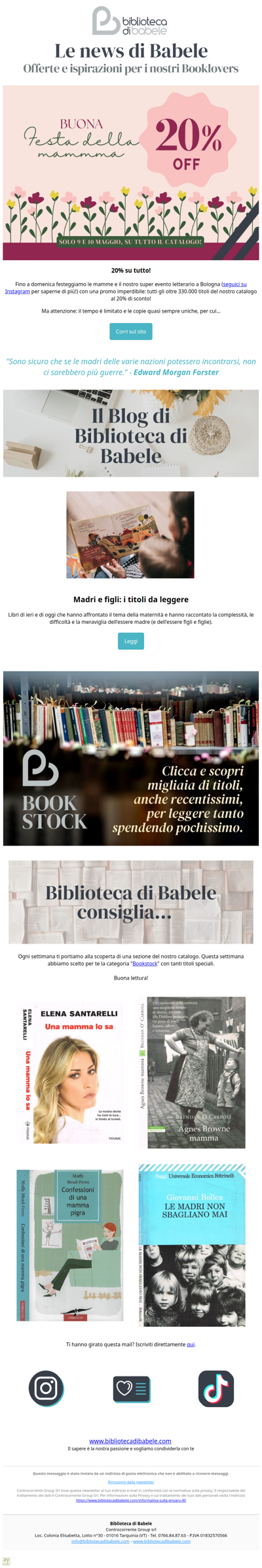 20% su tutto!