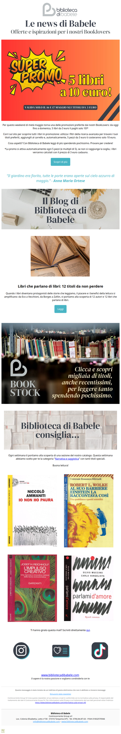 5 libri a soli 10 euro!