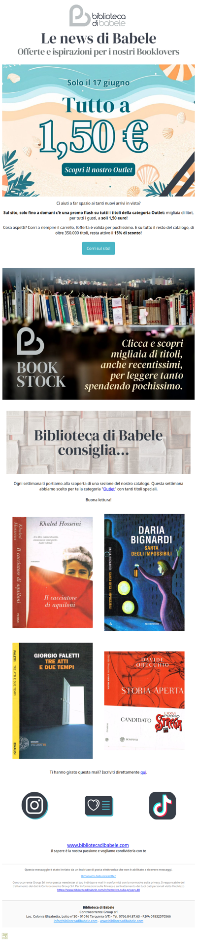 Migliaia di libri a 1,50 euro!
