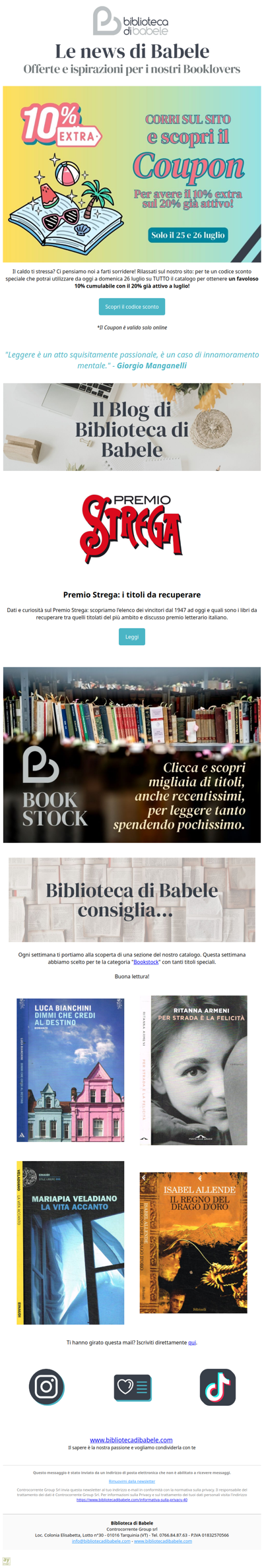 Extra sconto su tutto il catalogo!