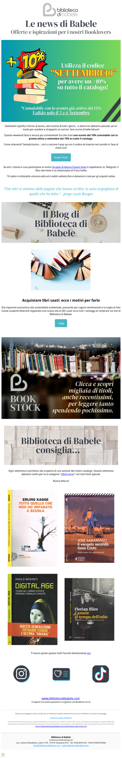 EXTRA SCONTO su tutto il catalogo!