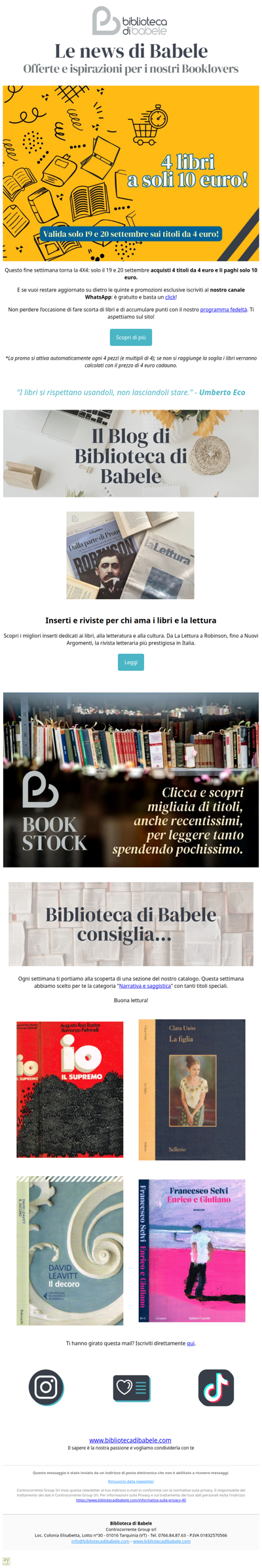 4 libri a soli 10 euro!