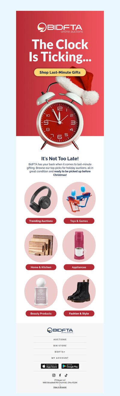 It's your FINAL DAY to bid on Christmas gifts ⏰