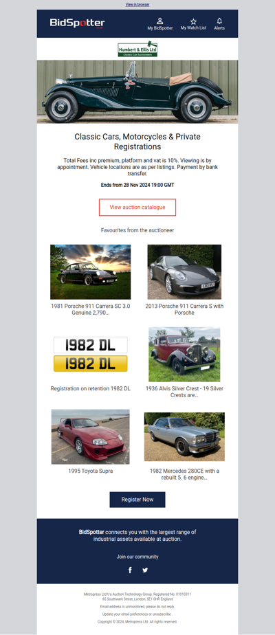 Classic Cars, Motorcycles & Private Registrations