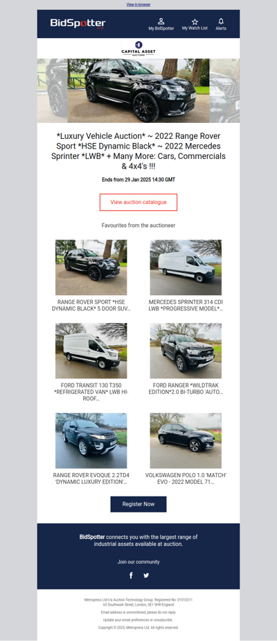 Luxury Vehicle Auction