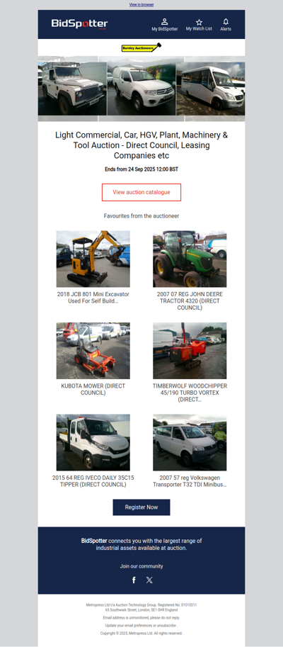 Light Commercials, Plant & Machinery