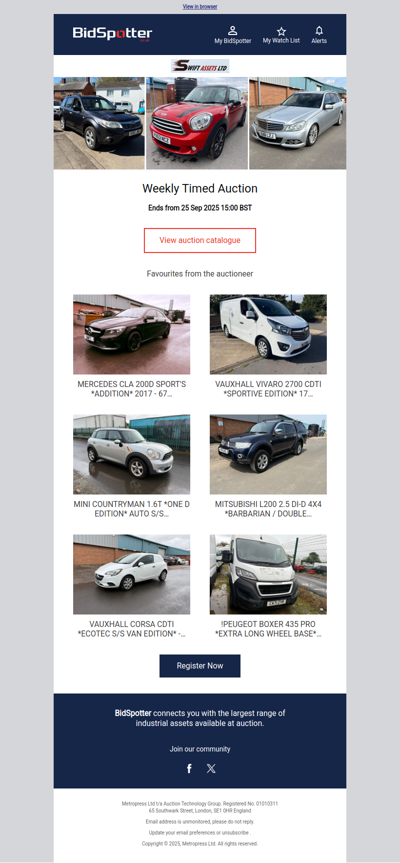 Sale of Cars & Other Vehicles