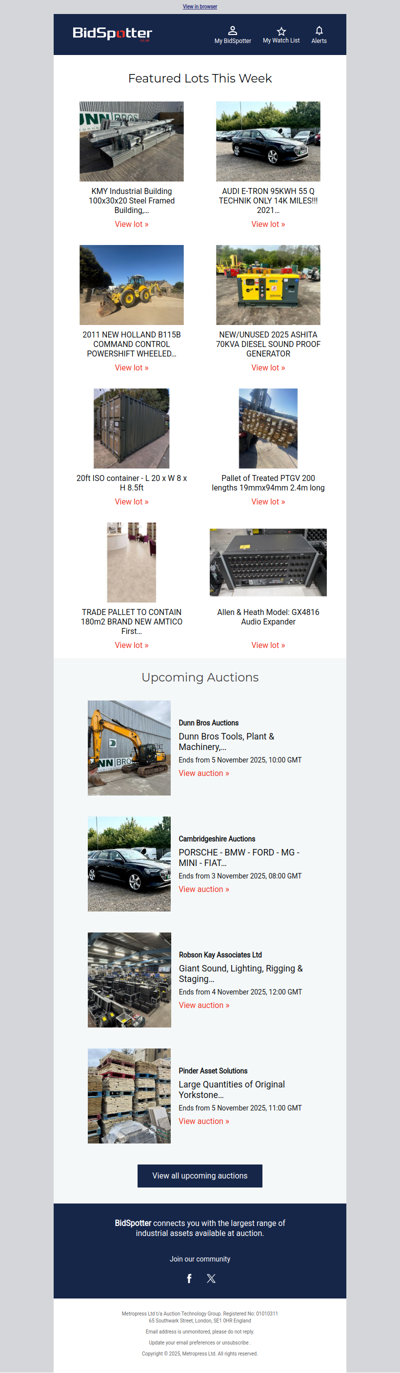 BidSpotter’s best auctions this week