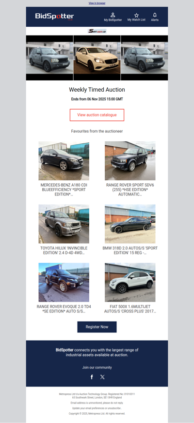 Range Rover, BMW, Fiat & More