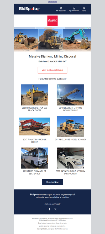 Massive Diamond Mining Disposal