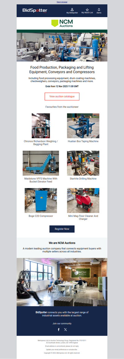 Food Production, Packaging Equipment, Bikes & More