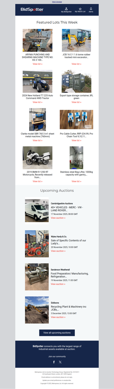 BidSpotter’s best auctions this week