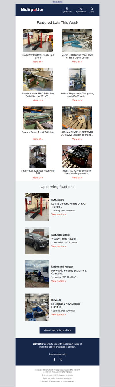 Last chance to bid in these auctions