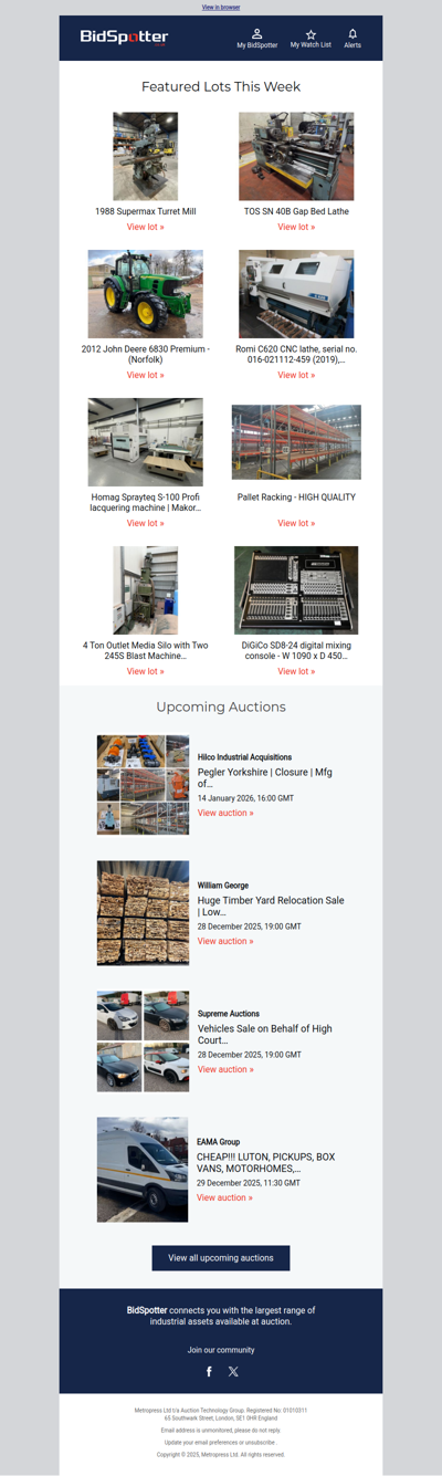 BidSpotter’s best auctions this week